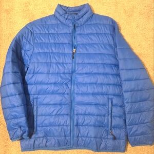 Blue Quilted Men's Jacket